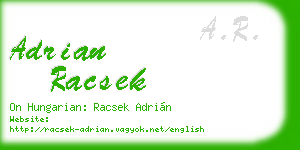 adrian racsek business card